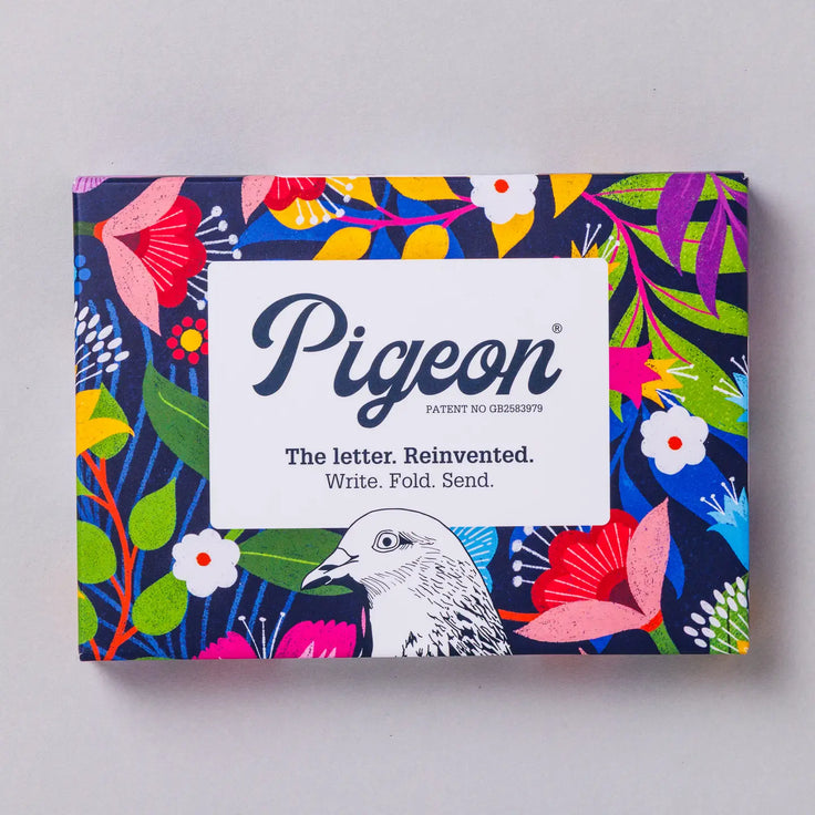 Floral Fantasia Pigeon, Botanical Folding Letters, Pack of 6