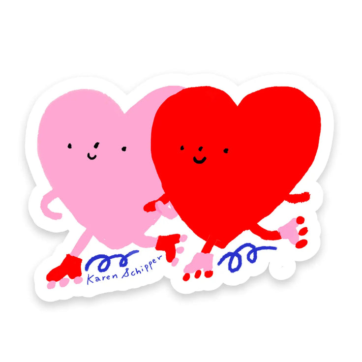 Skating Hearts- Sticker - Karen Schipper