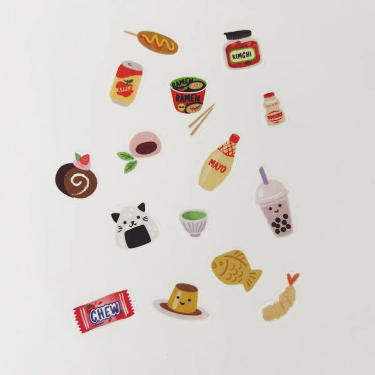 Asian Snacks Jumble Washi Stickers
