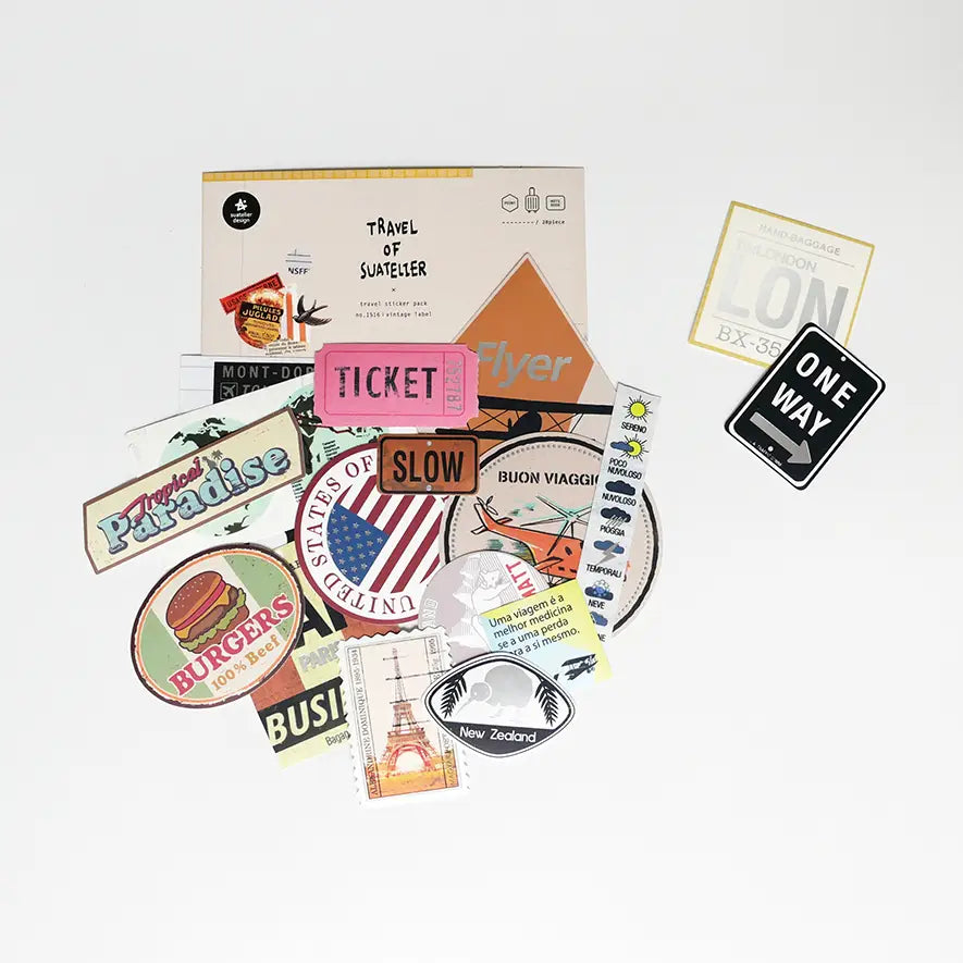 Vintage Label 1516 - Travel of Sautelier Sticker Pack