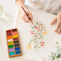 Spring Vivia Cork Palette- 16 Watercolor set
