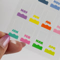 Planner Index Sticker Tabs - Months