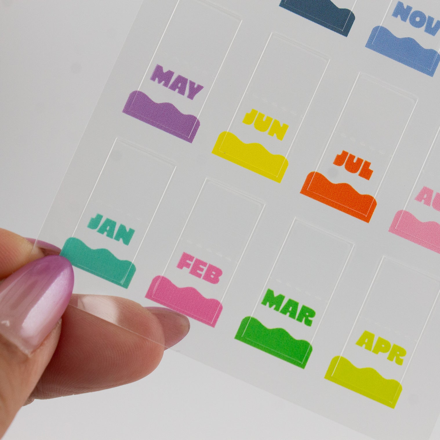 Planner Index Sticker Tabs - Months