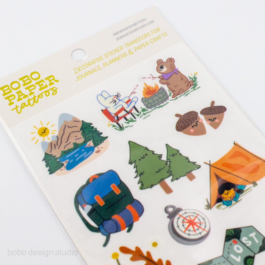 bobo Paper Tattoo Transfer Sheet  - Camp Fire