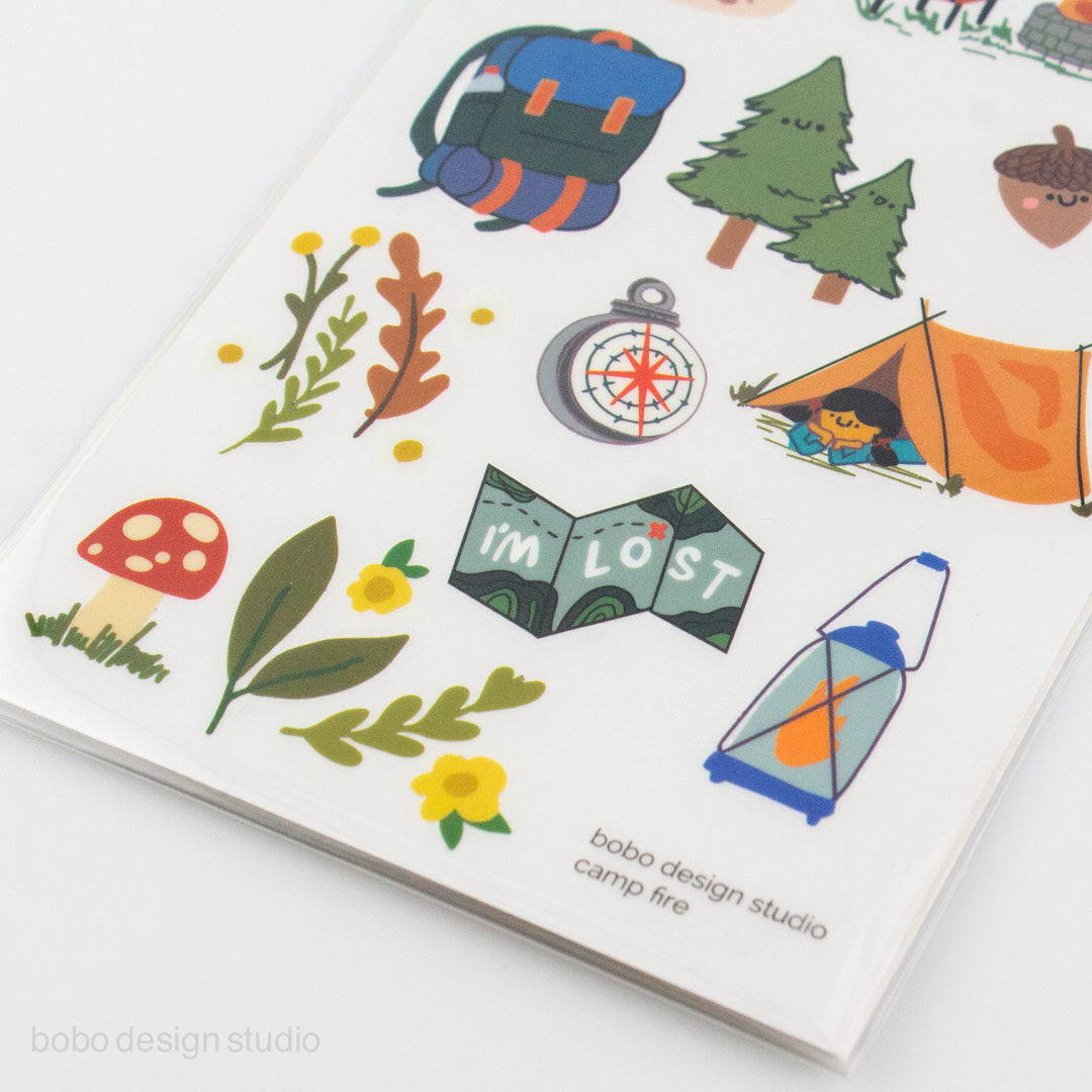 bobo Paper Tattoo Transfer Sheet  - Camp Fire