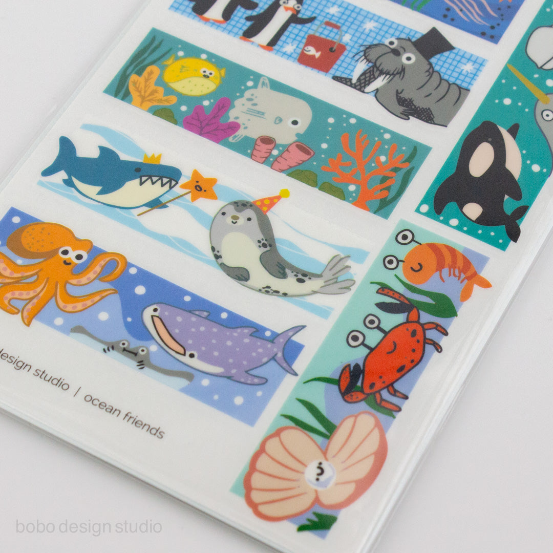 bobo Paper Tattoo Transfer Sheet  - Ocean Friends