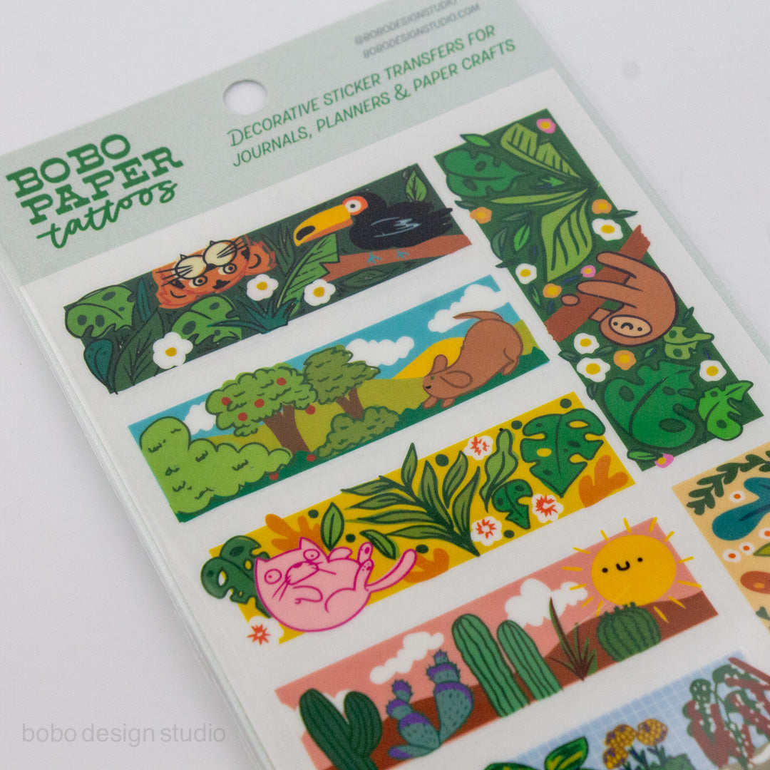 bobo Paper Tattoo Transfer Sheet  - So Many Plants