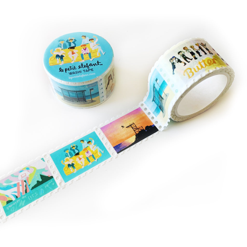 BTS Music Video v1 - Postage Stamp Washi - Le Petit Elefant