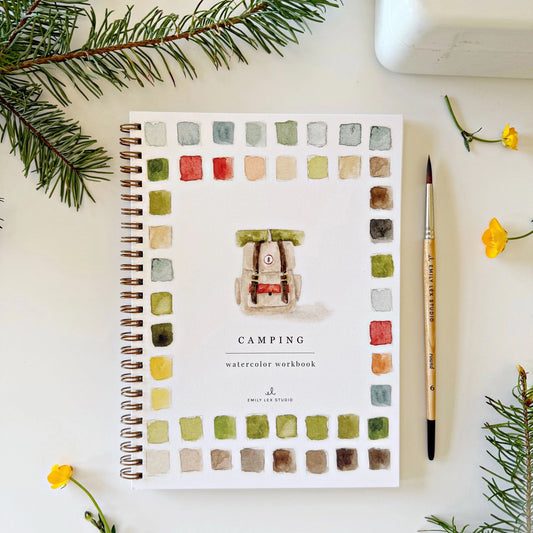 Camping - Watercolor Workbook - Emily Lex Studio