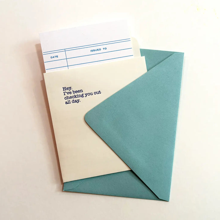 Checking You Out - Library Greeting Card - Power and Light Press