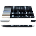 Tombow Dual Brush Pen Set- Grayscale