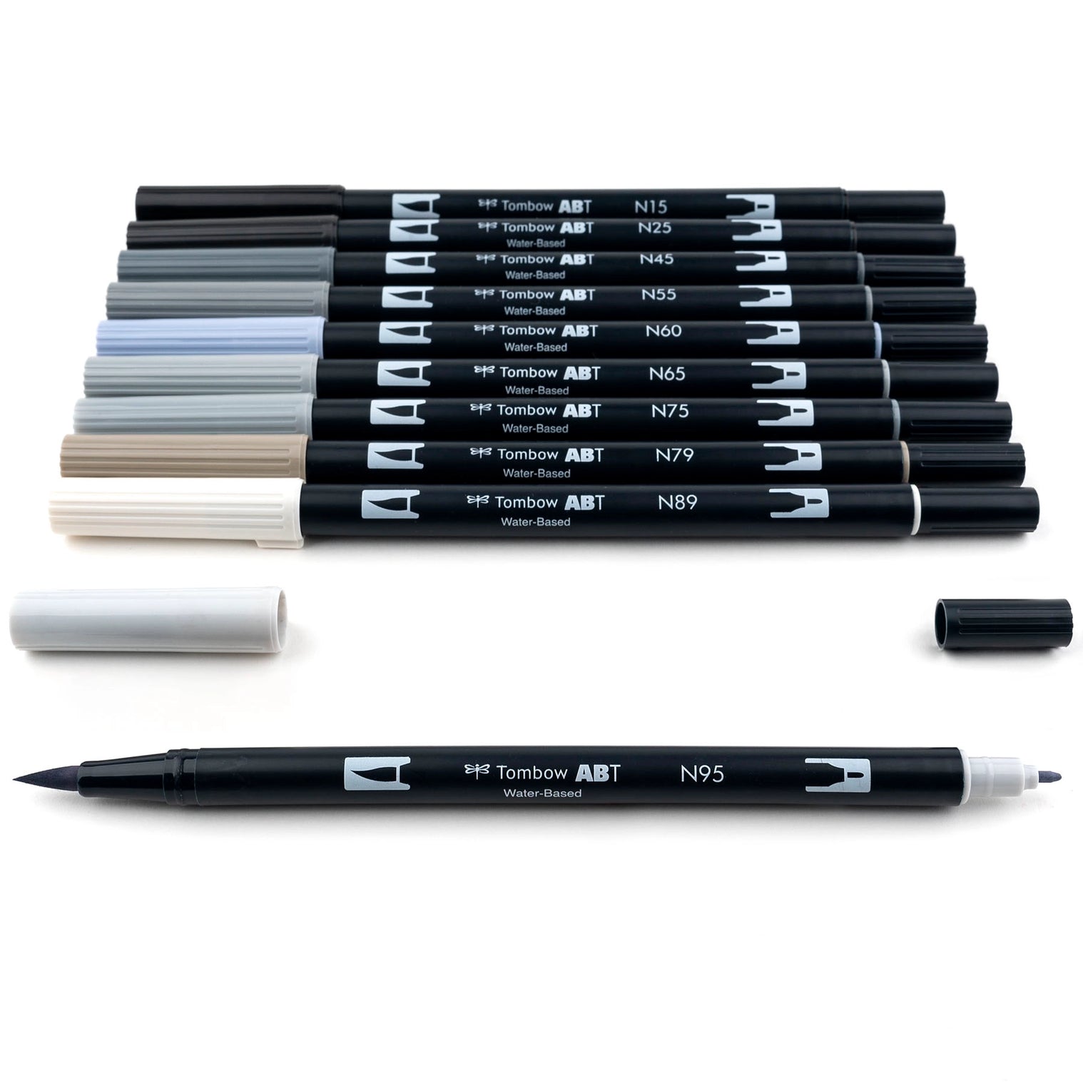 Tombow Dual Brush Pen Set- Grayscale