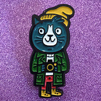Camera Cat -enamel pin - Little Friends of Printmaking LFOP