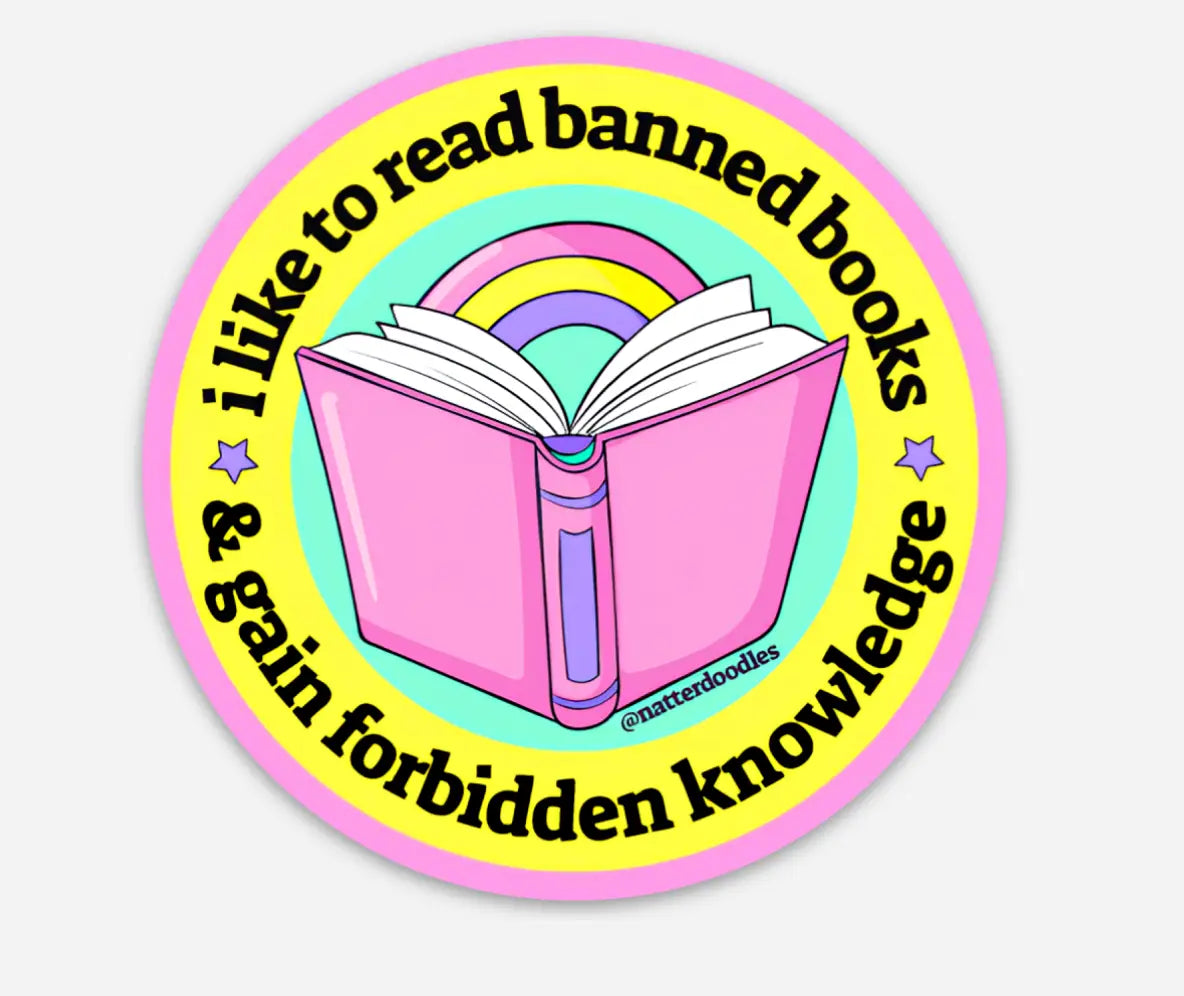 Read Banned Books Vinyl Sticker