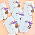 White Cat I Have A Little Treat - Vinyl Sticker