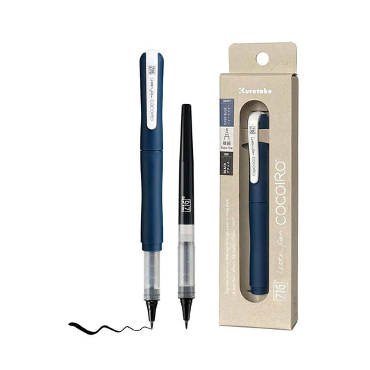Zig Cocoiro - Deep Blue - Lettering Pen Body and Black Ink Refill