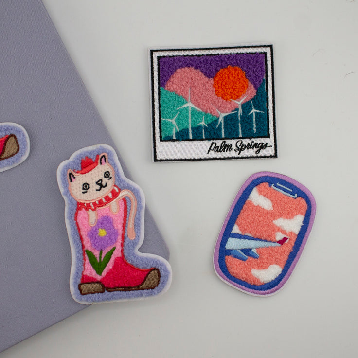 Cowboy Cat - Chenille Woven Sticker Patch