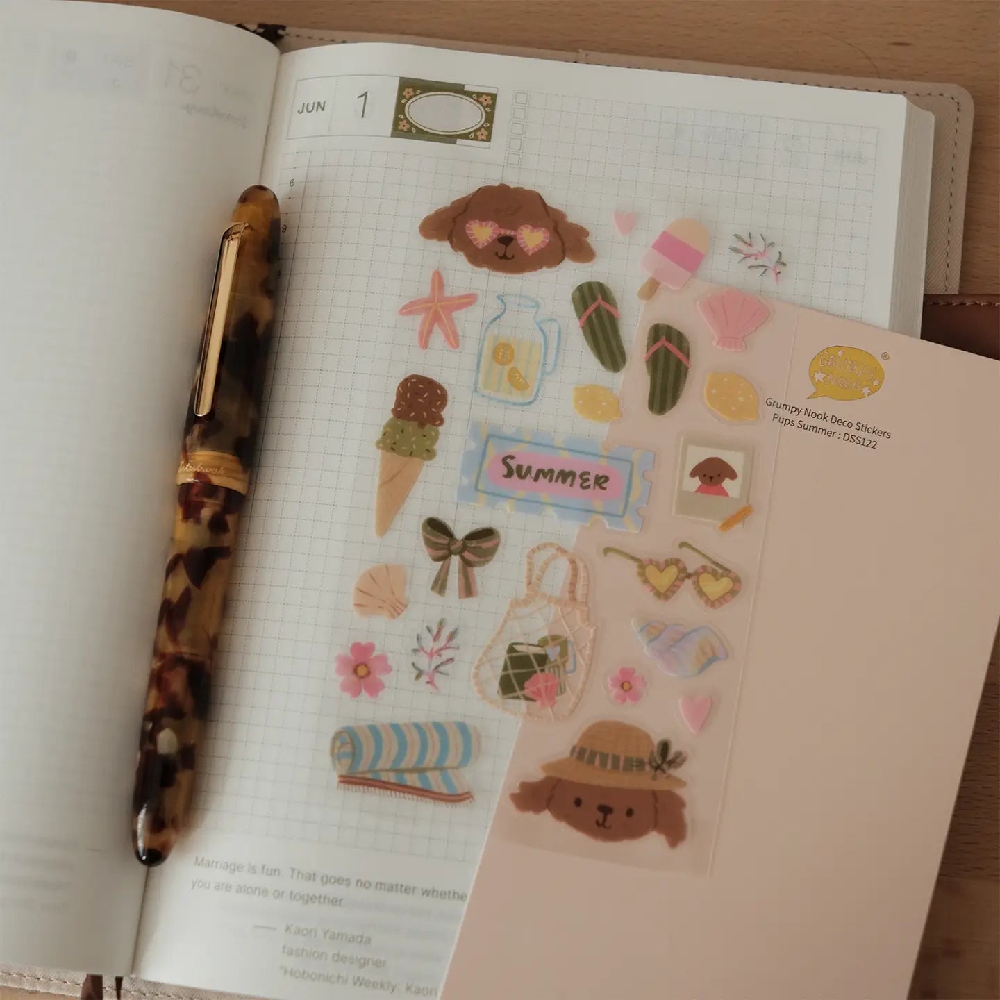 Pups Summer Deco Sticker Sheet