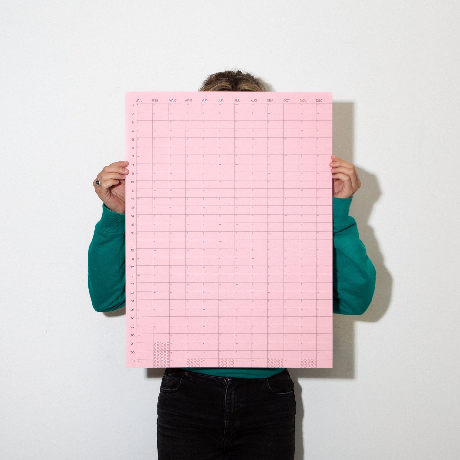 2026 Yearly Wall Calendar | Pink