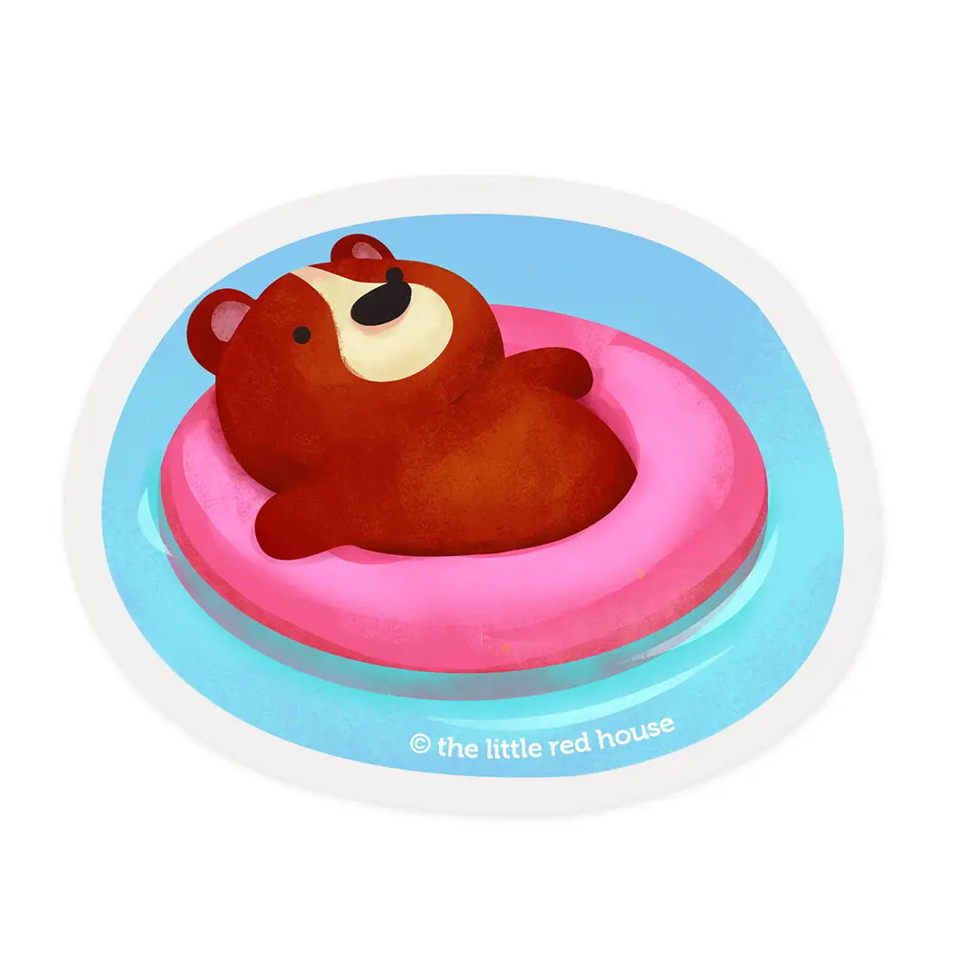 Chill Bear Clear Vinyl Sticker