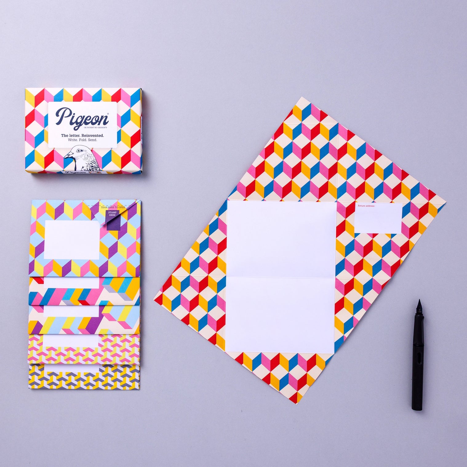 Urban Pigeon, Folding Stationery Letter Pack, Pack of 6