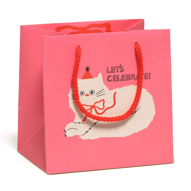 Let's Celebrate Cat Small Gift Bag