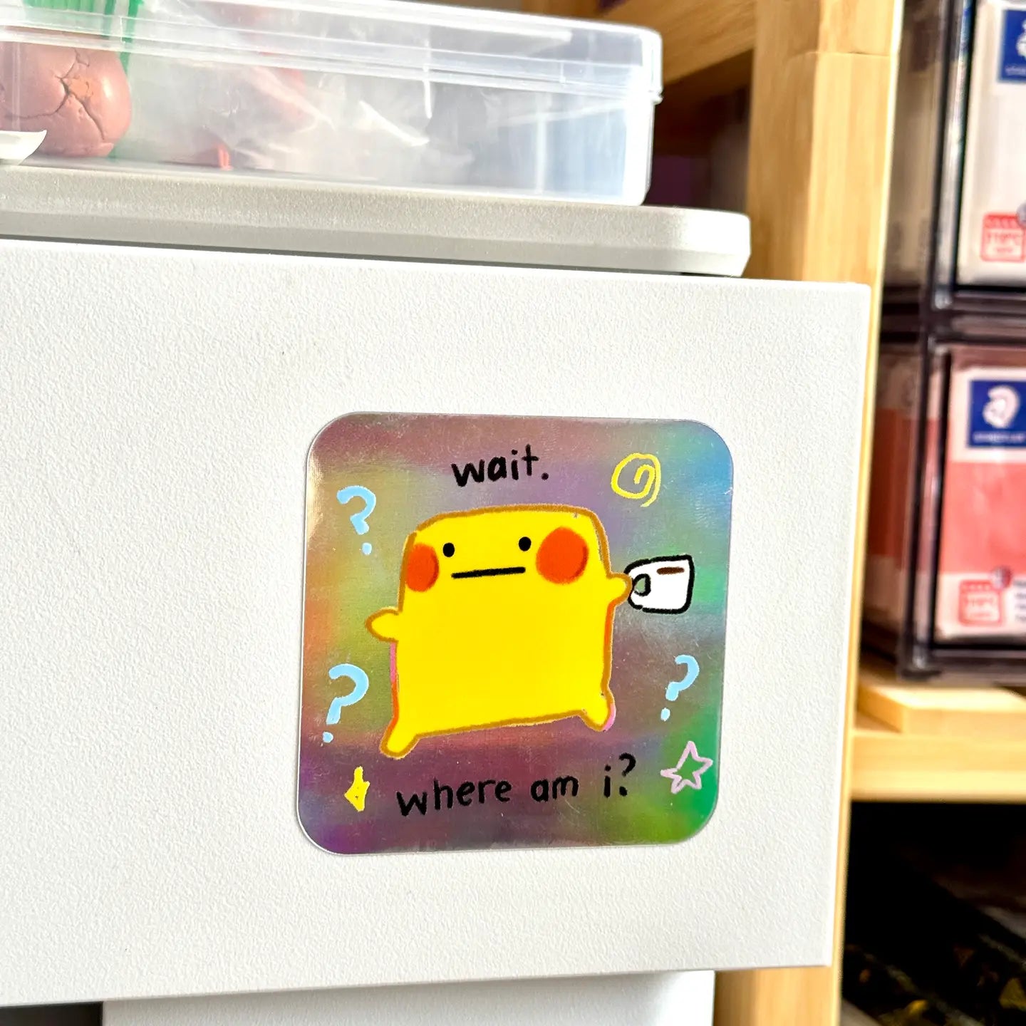 Wait Where am I? - holographic sticker
