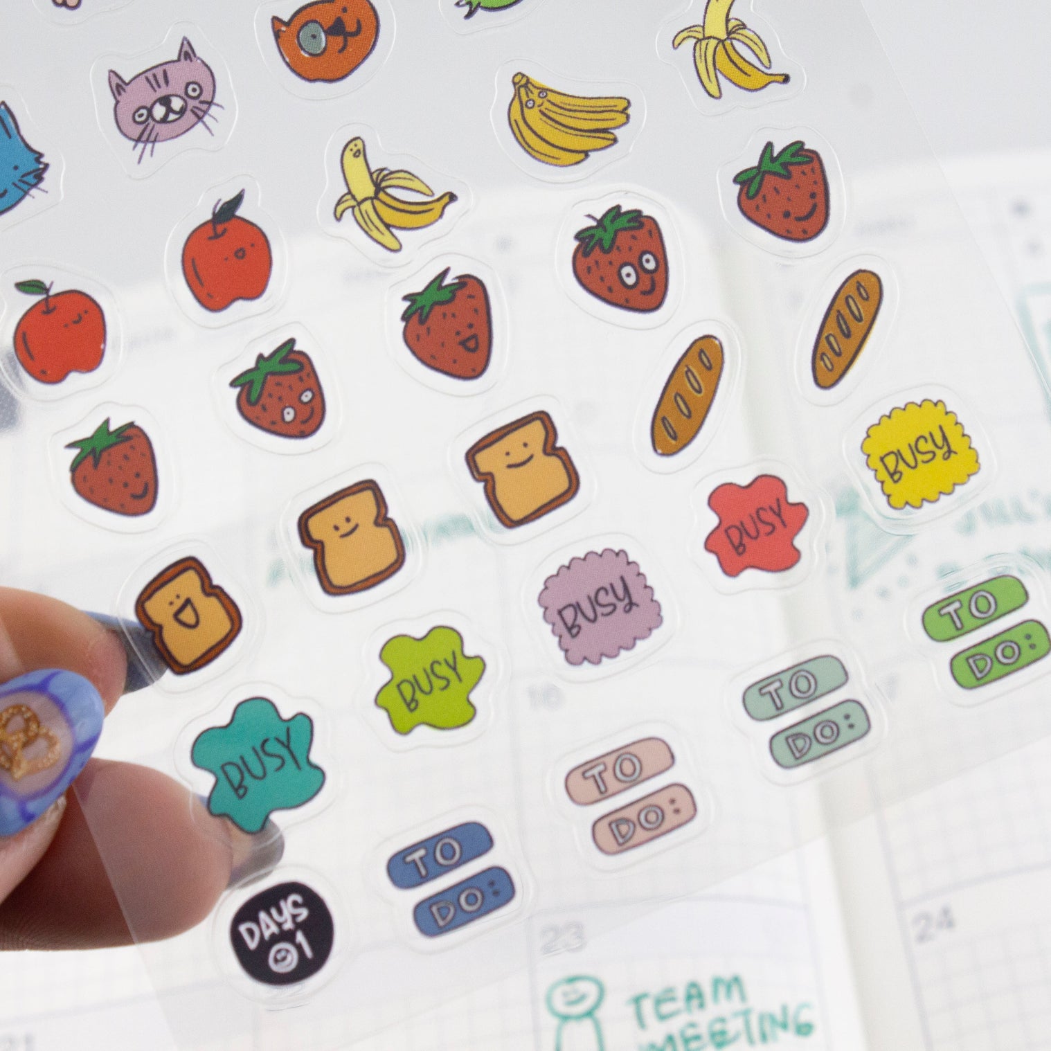 Days 01-Clear Planner Sticker Sheet
