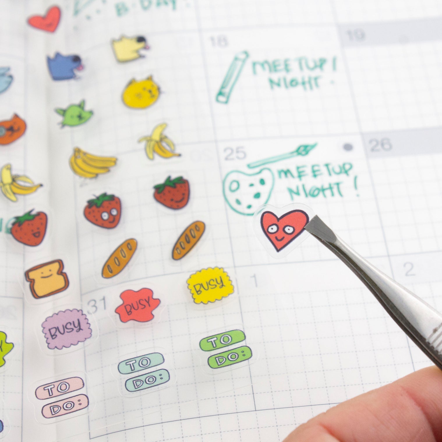 Days 01-Clear Planner Sticker Sheet