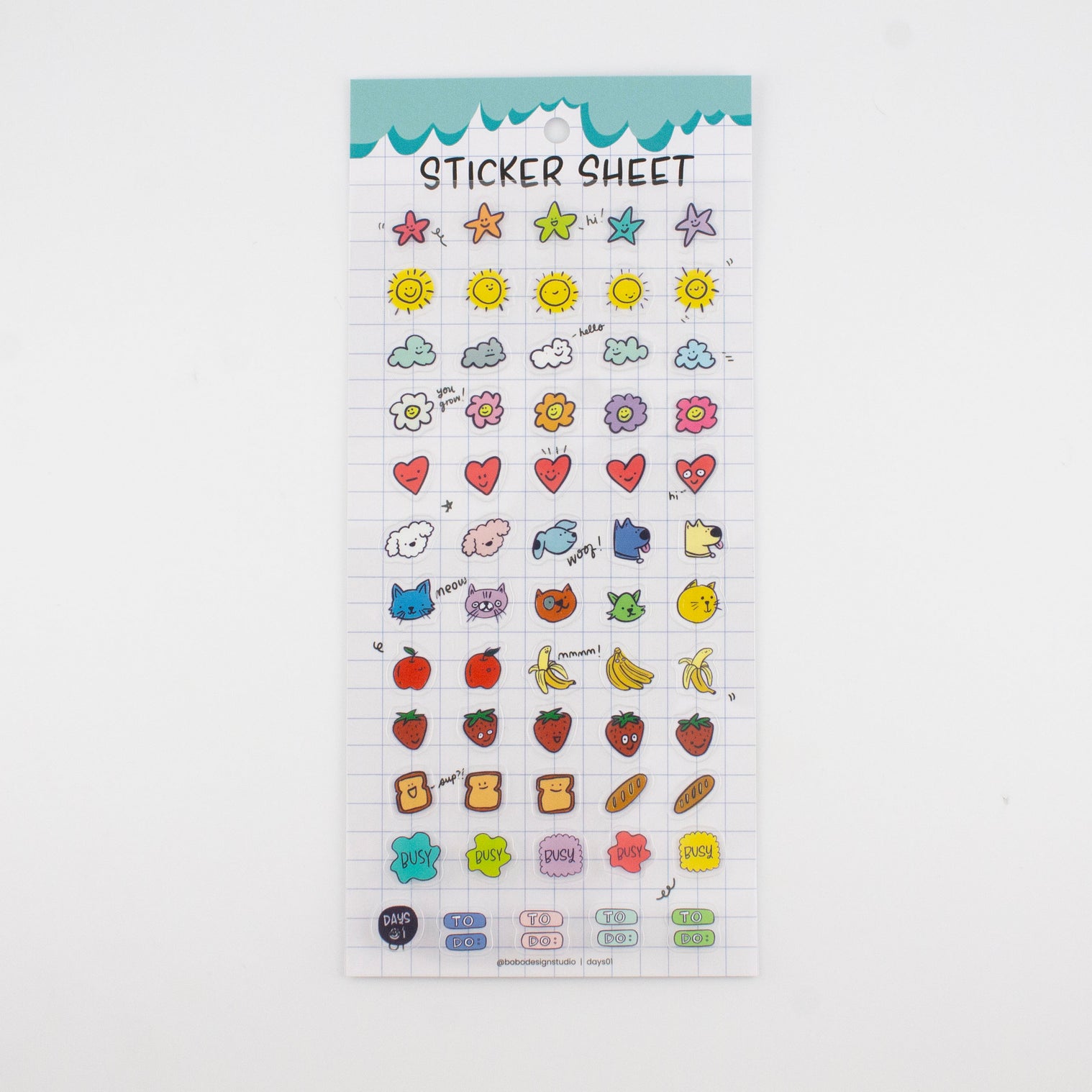 Days 01-Clear Planner Sticker Sheet