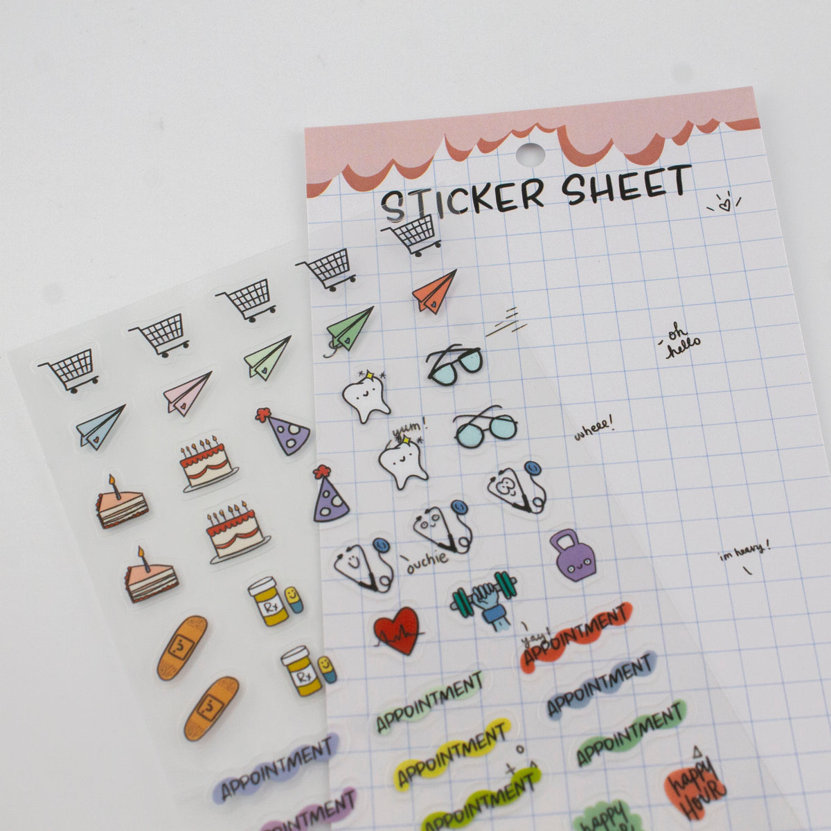 Sticker Plainer Days 02-Clear Planner Sticker Sheet – bobo design studio