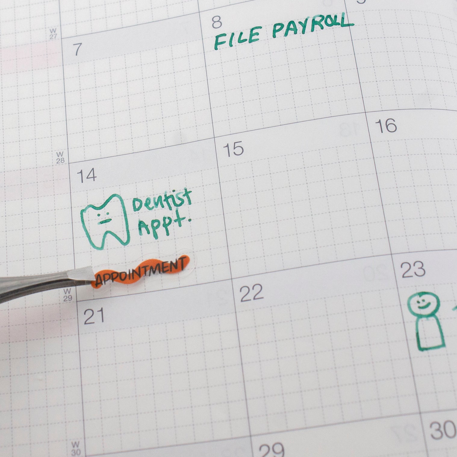 Days 02-Clear Planner Sticker Sheet