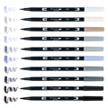 Tombow Dual Brush Pen Set- Grayscale