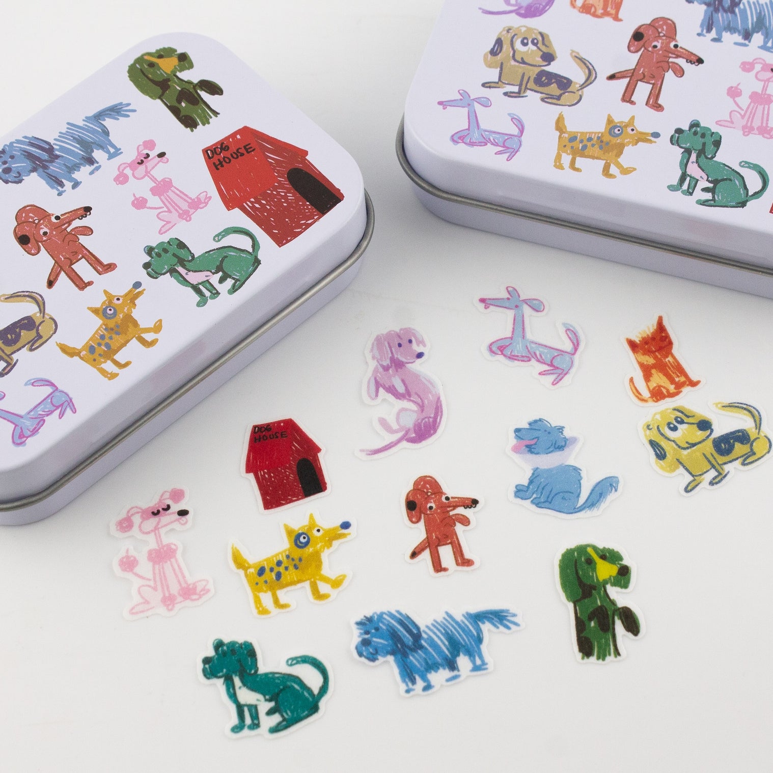 Dog Park Washi Flake and Stationery Trinket Tin