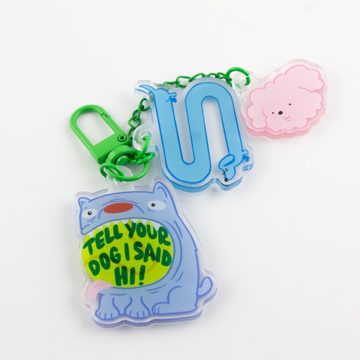 Dog Party- Trinket Charm Keychain