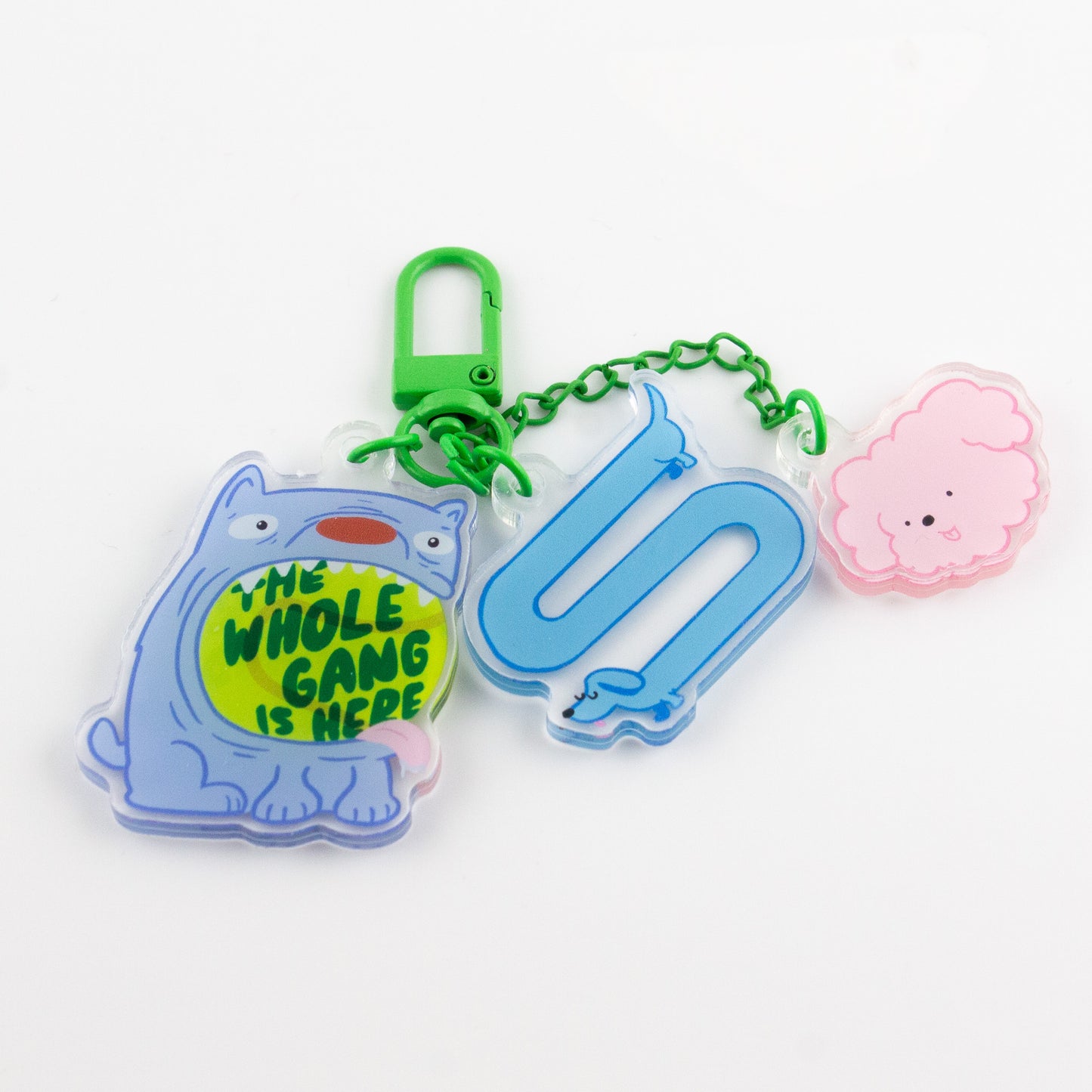 Dog Party- Trinket Charm Keychain