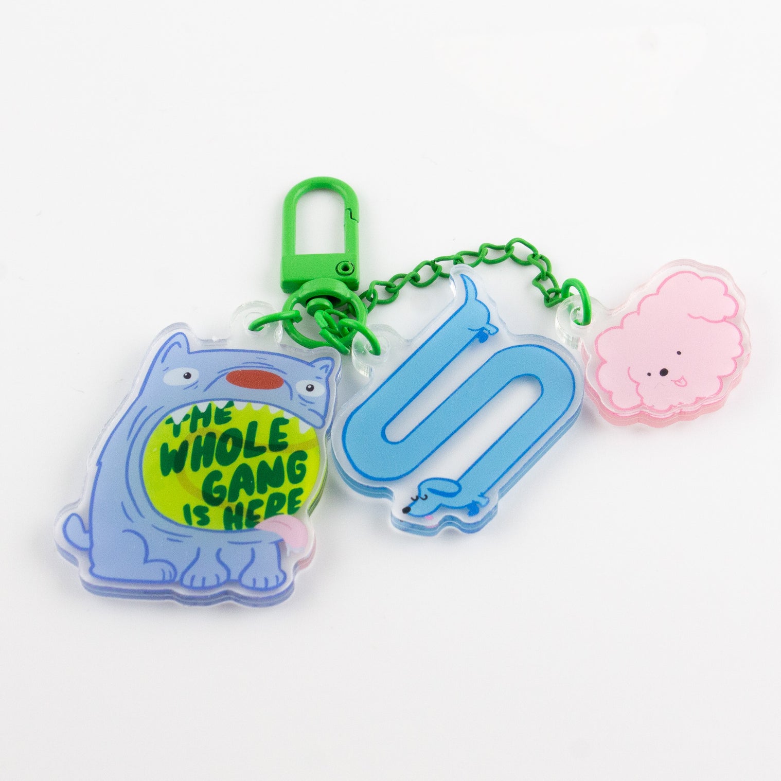 Dog Party- Trinket Charm Keychain