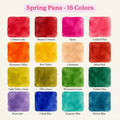 Spring Vivia Cork Palette- 16 Watercolor set