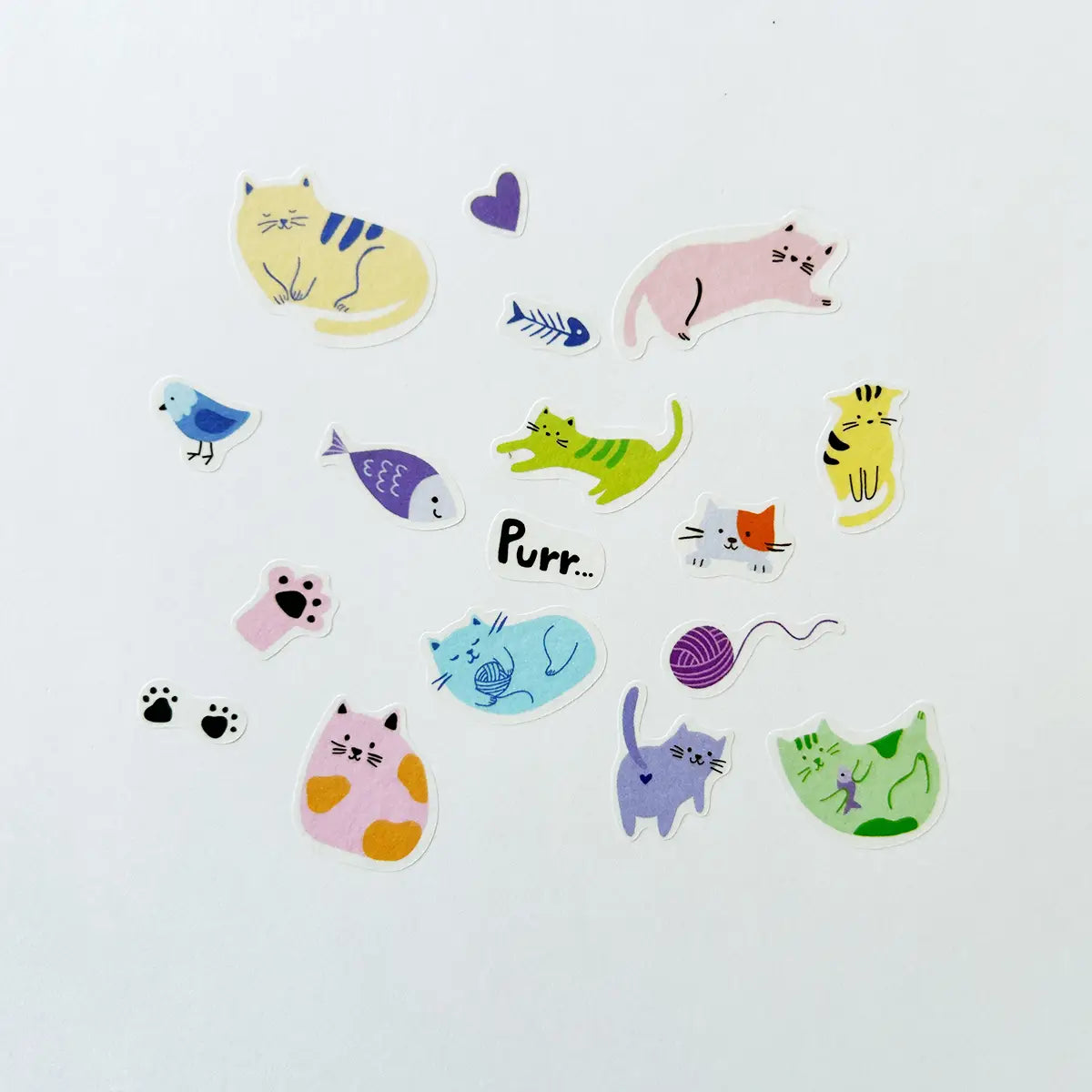 Cats Washi Sticker Jumble - Girl of All Work