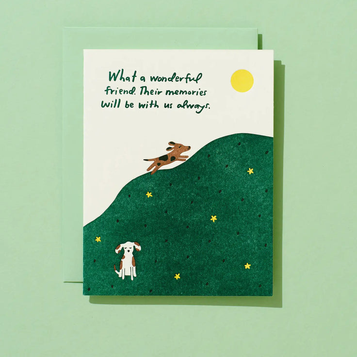 Dog Memory - What a wonderful Friend - Greeting Card