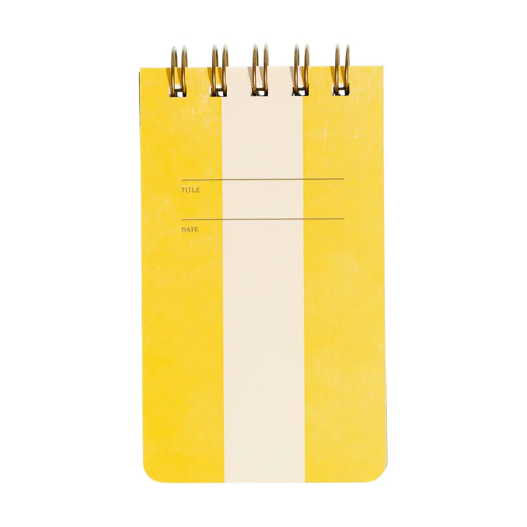 Reporter Notebook - Yellow Stripe