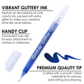 Jumbo Iridescent Glitter Gel Ink Pen of 18 with Coloring Book