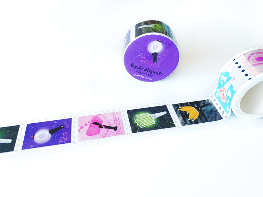 K-Pop Nightstick - Postage Stamp Washi - Le Petit Elefant