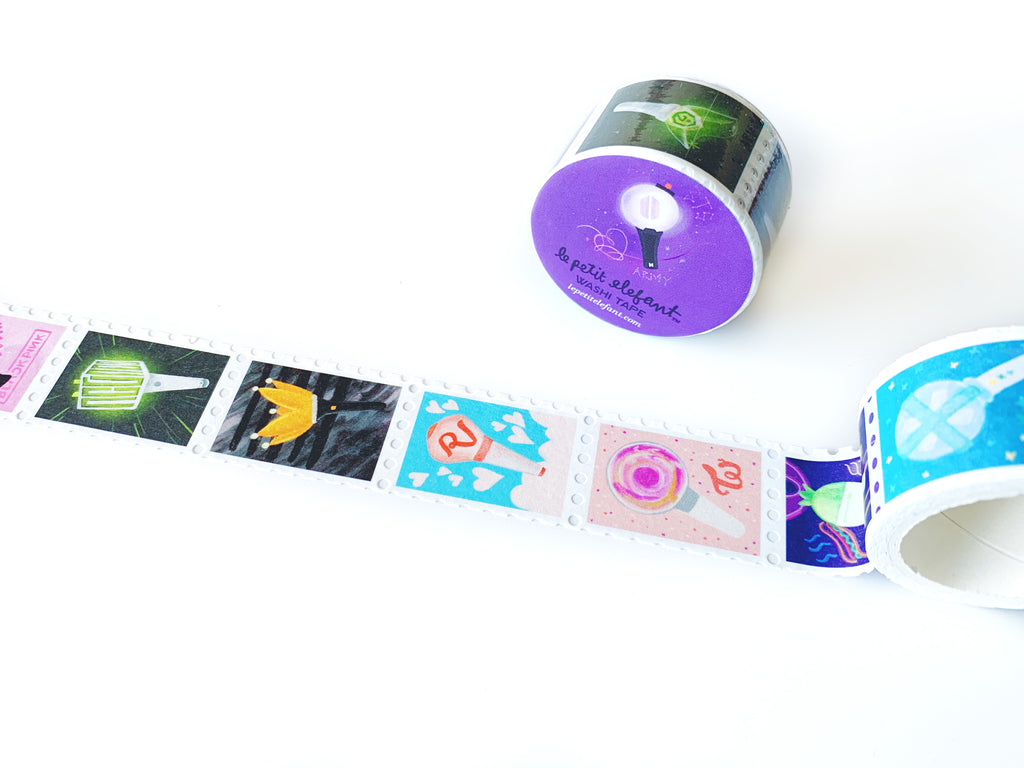 K-Pop Nightstick - Postage Stamp Washi - Le Petit Elefant