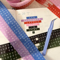 Embossed Letters Kiss Cut PET Tape - Black and Green