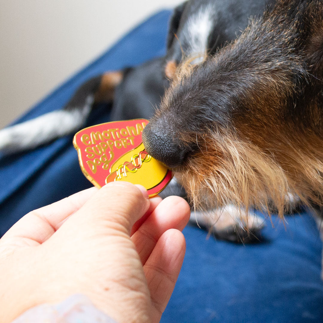 Emotional Support Dog Enamel Pin