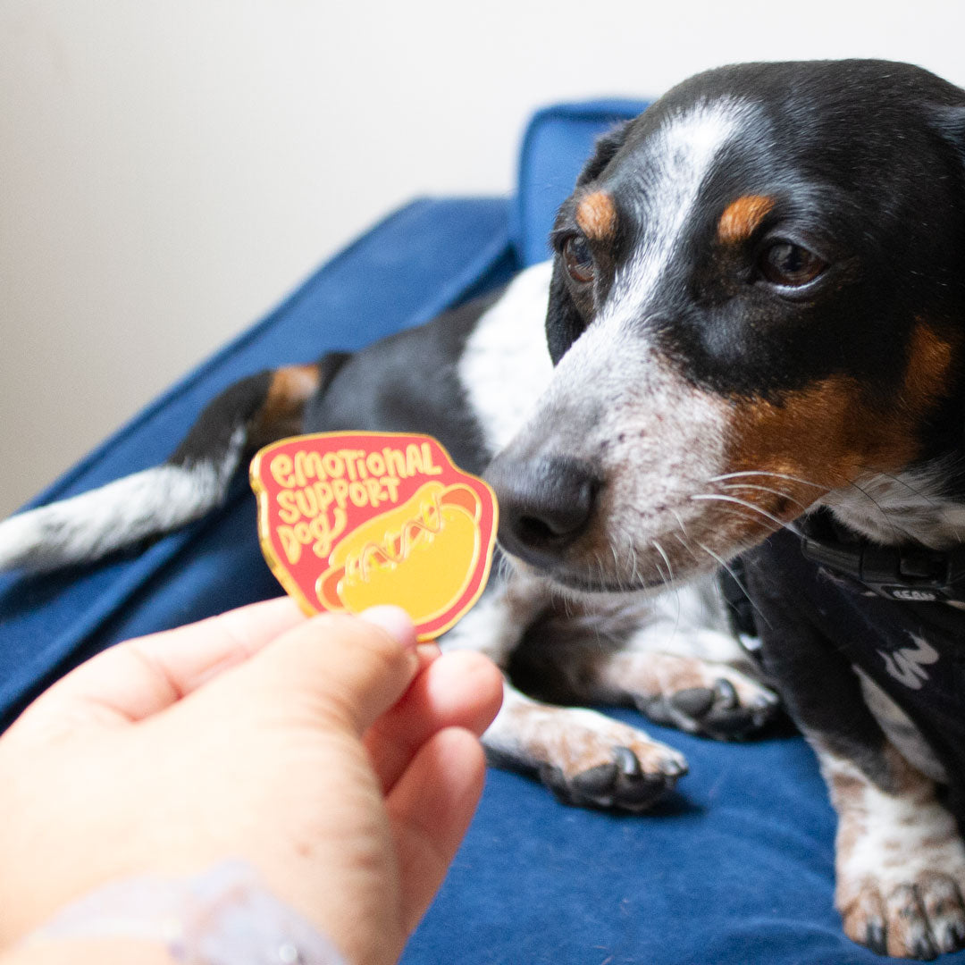 Emotional Support Dog Enamel Pin