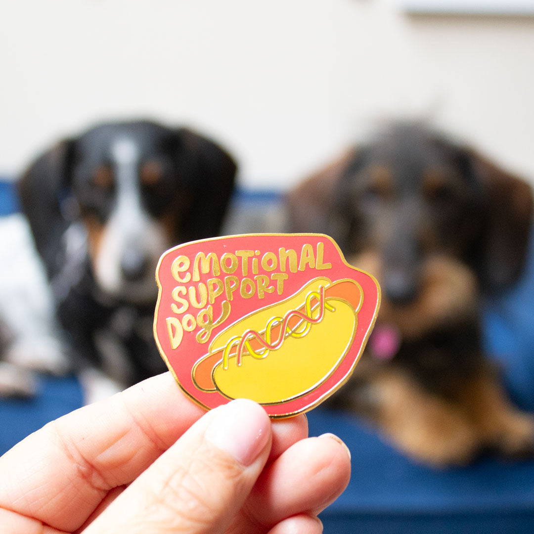 Emotional Support Dog Enamel Pin