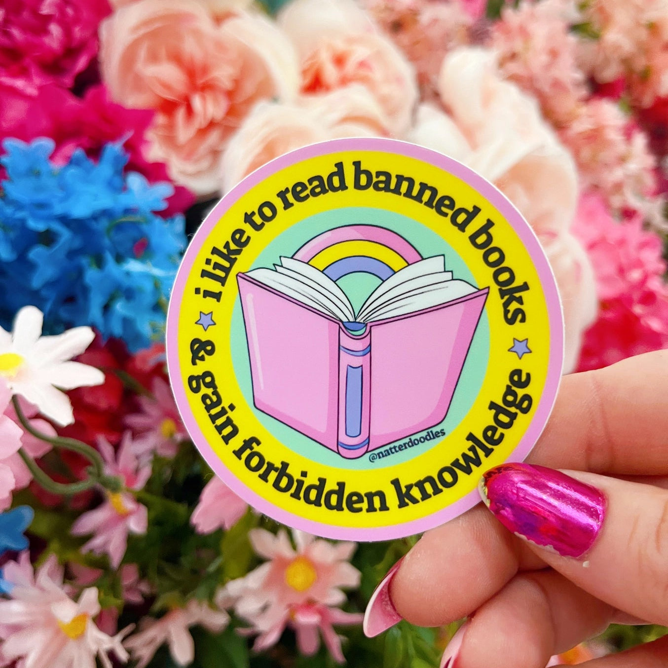 Read Banned Books Vinyl Sticker