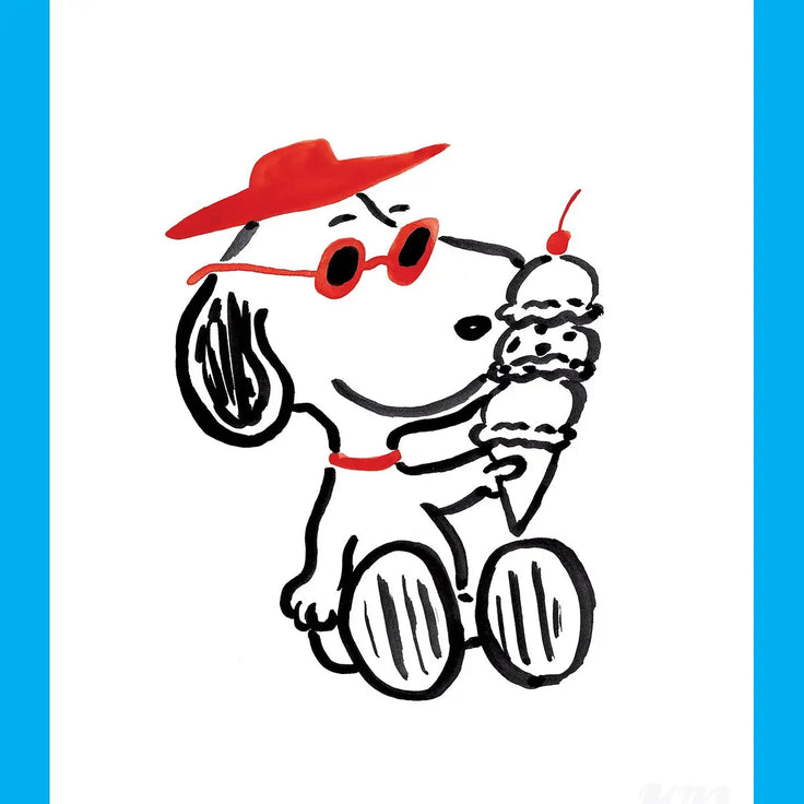 Ice Cream Snoopy -Kristina Micotti Print